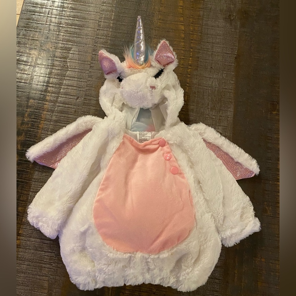 Target White and Pink Unicorn Hooded Costume Jacket